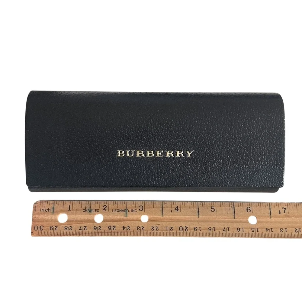 Burberry Leather Hard Shell Eyeglass Sunglass Case‎ Black Luxury Designer Optic